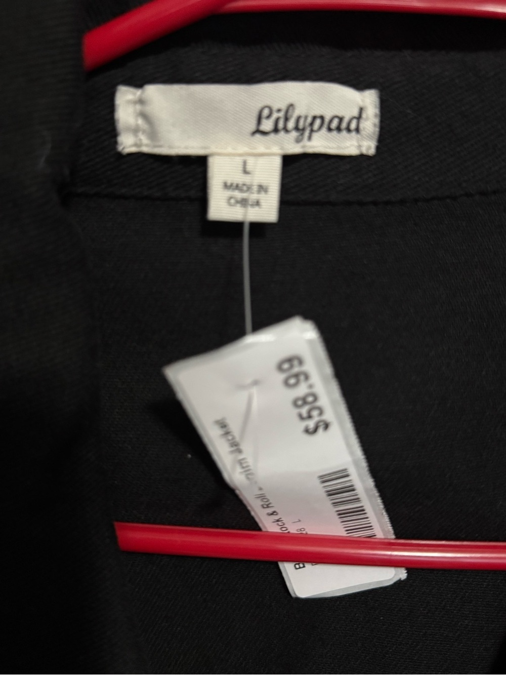 Lily Black Denim Rock n Roll Casual Jacket with Label Detail - Picture 2 of 5